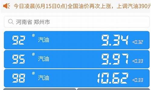 郑州今日油价92汽油价格调整最新消息_郑州今日油价最新价格表